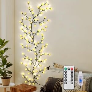 LED Wall Hanging Light with Remote - Yellow